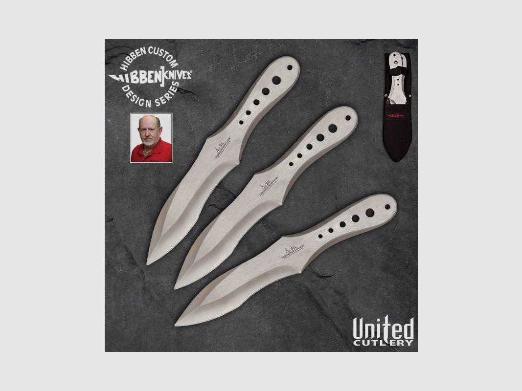 United Cutlery Gil Hibben - Gen X Pro Wurfmesser 3er Set, groß