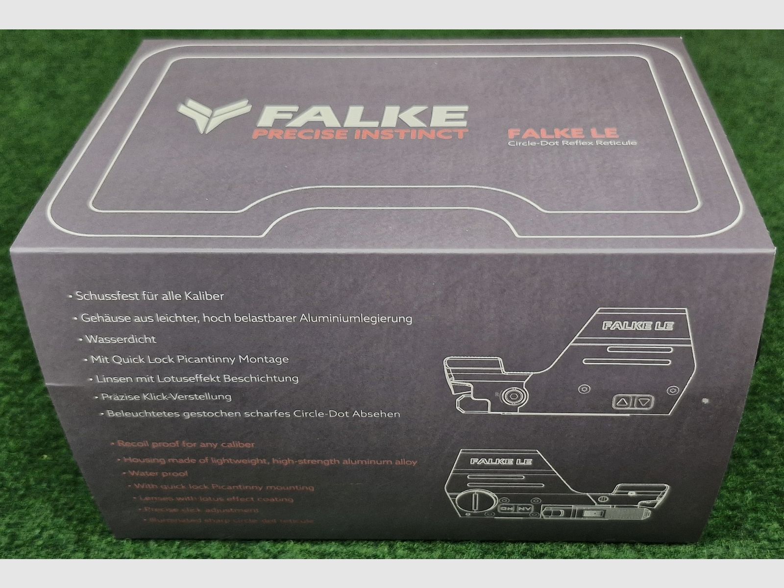 Falke LE red dot sight with Picatinny/Weaver mount, practically like new
