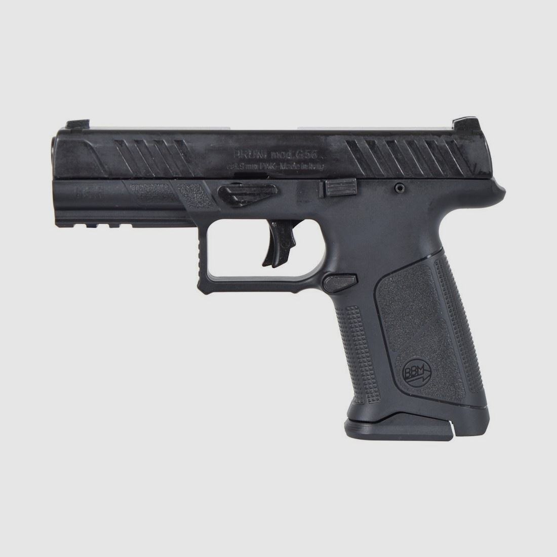 BRUNI G56 Black – 9 mm P.A.K. / Beretta APX A1 Replica / Nachbau – EU-weiter Versand / EU-Wide Shipping