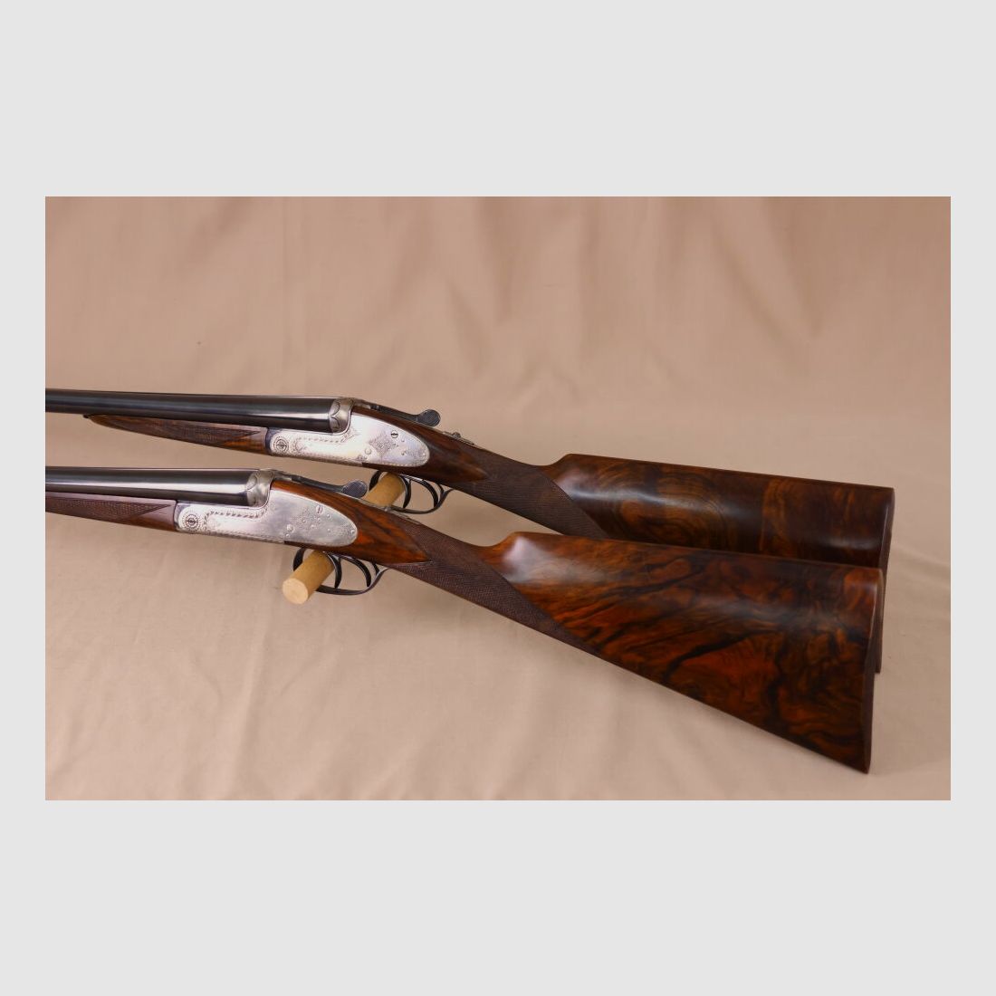 AYA - Aguirre y Aranzabal "Pair" Side Lock Shotguns / manufactured according to the specifications of Augustinus von Papen!!