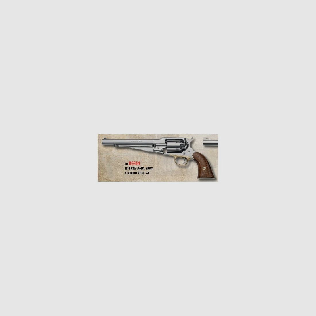 Revolver Pietta Mod: 1858 Remington Kal.44 INOX, Bild 2 von 2