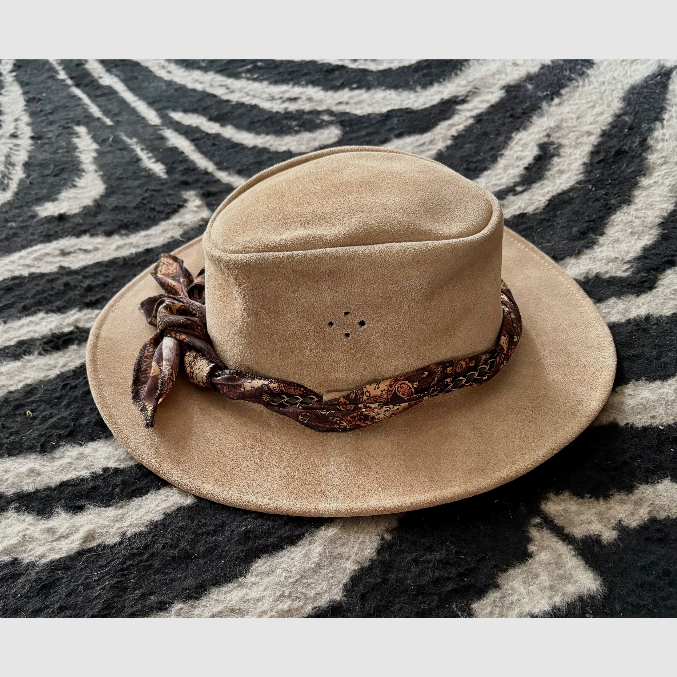 SAFARI Hut aus echt Leder mit dem typischen Safari Hutband !       Made in Australia 