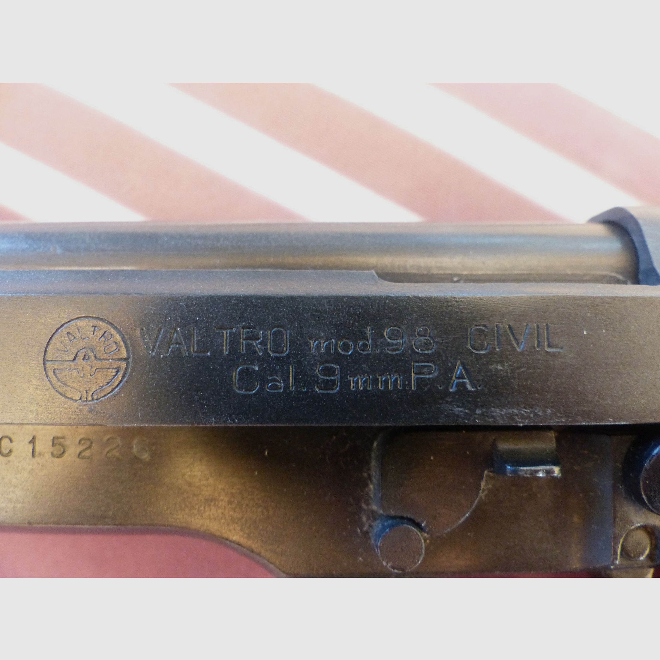 Valtro 98 Civil Cal. 9mm PAK - Beretta 92 Centurion clone with muzzle cup for rockets