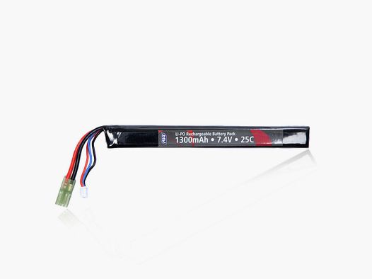 ASG LiPo Akku Airsoft 7,4V 1300mAh 25C Tamiya Single Stick