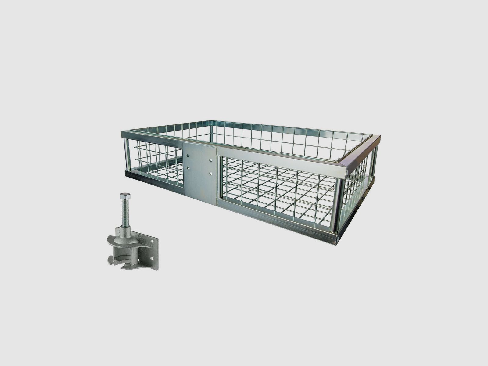 Zinc-plated rear carrier with plug coupling