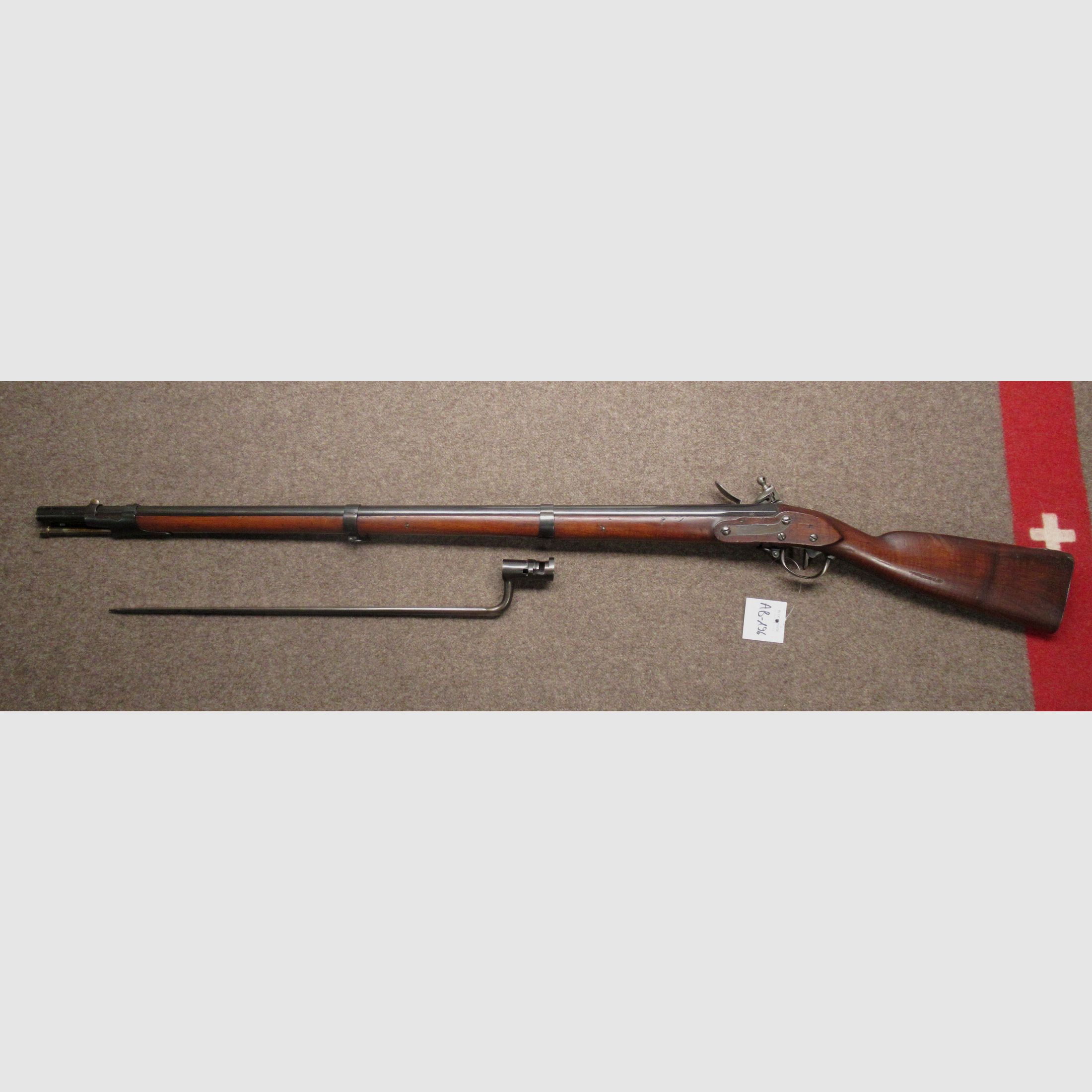 AB-196 Steinschlossbüchse Jäger belga Kal. 17.5 mm, Bild 2 von 7