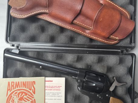 Weihrauch Western Six Shooter SAA Revolver Kal. 9mm Knall 7,5" Lauf PTB 265 top Zustand! Zubehör!