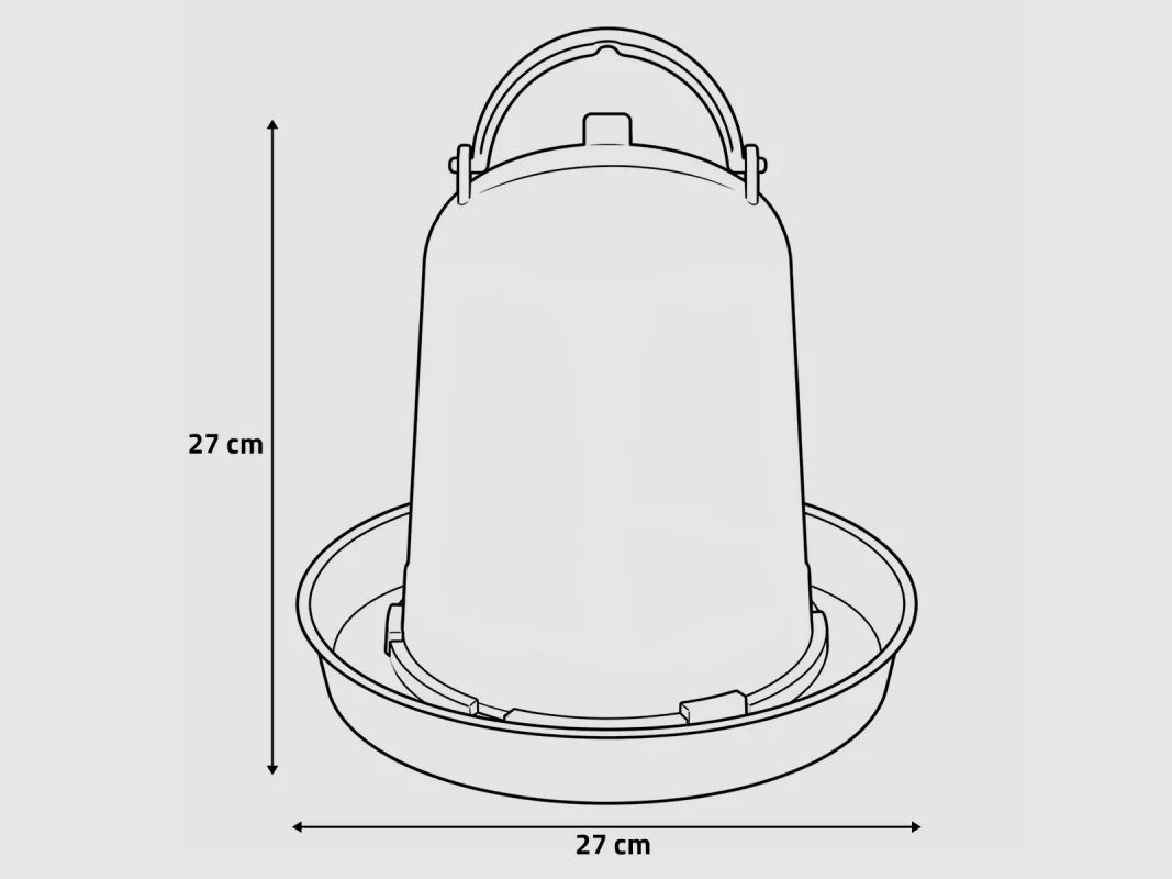 Tränke 5L + Futterstation 6kg - mit Griff, Bild 5 von 7