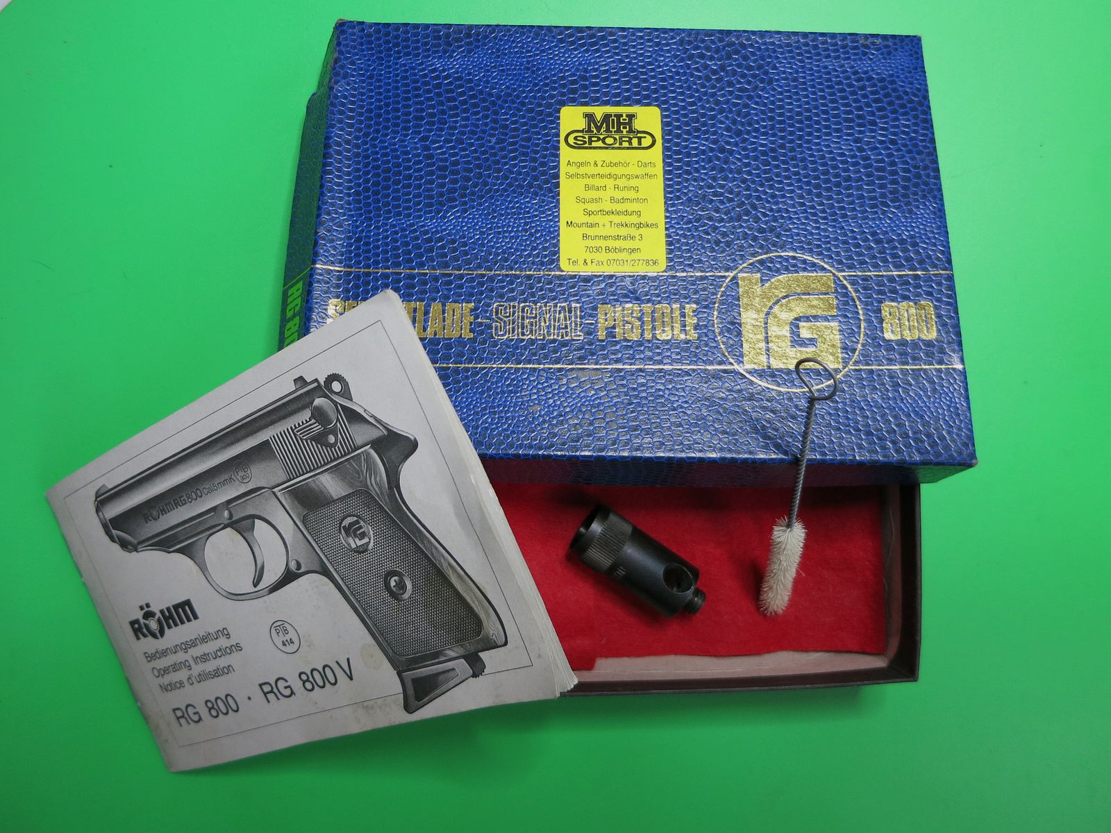 Röhm RG 800 auch Luger 88, Gas- Signalpistole, 8 mm P.A.K., wie PPK (James Bond 007), PTB    #51