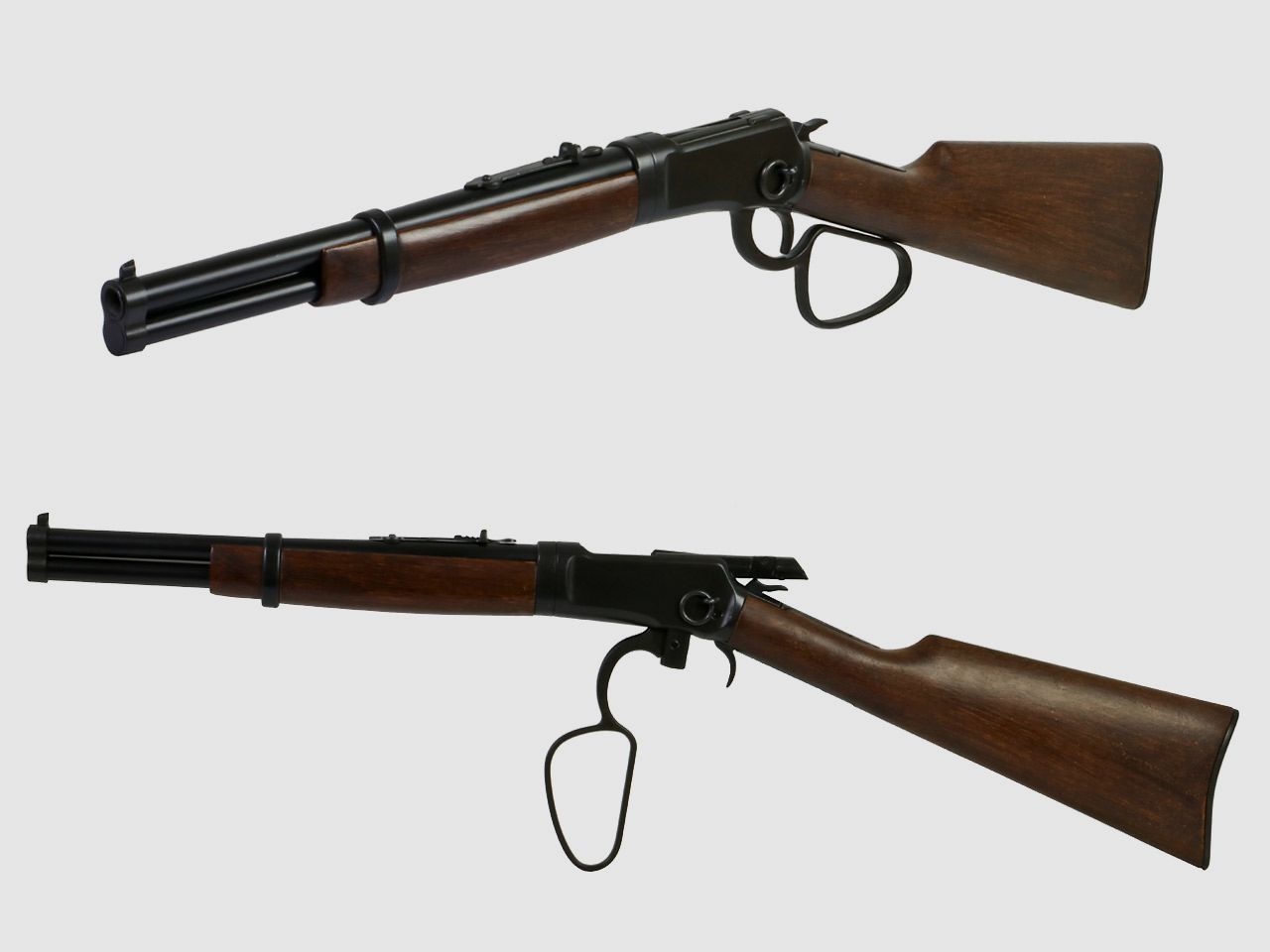 Deko Westerngewehr Kolser Winchester 92 Carbine USA 1892 32 Zoll realistisches Repetieren mit HĂĽlsenauswurf LĂ¤nge 82 cm schwarz