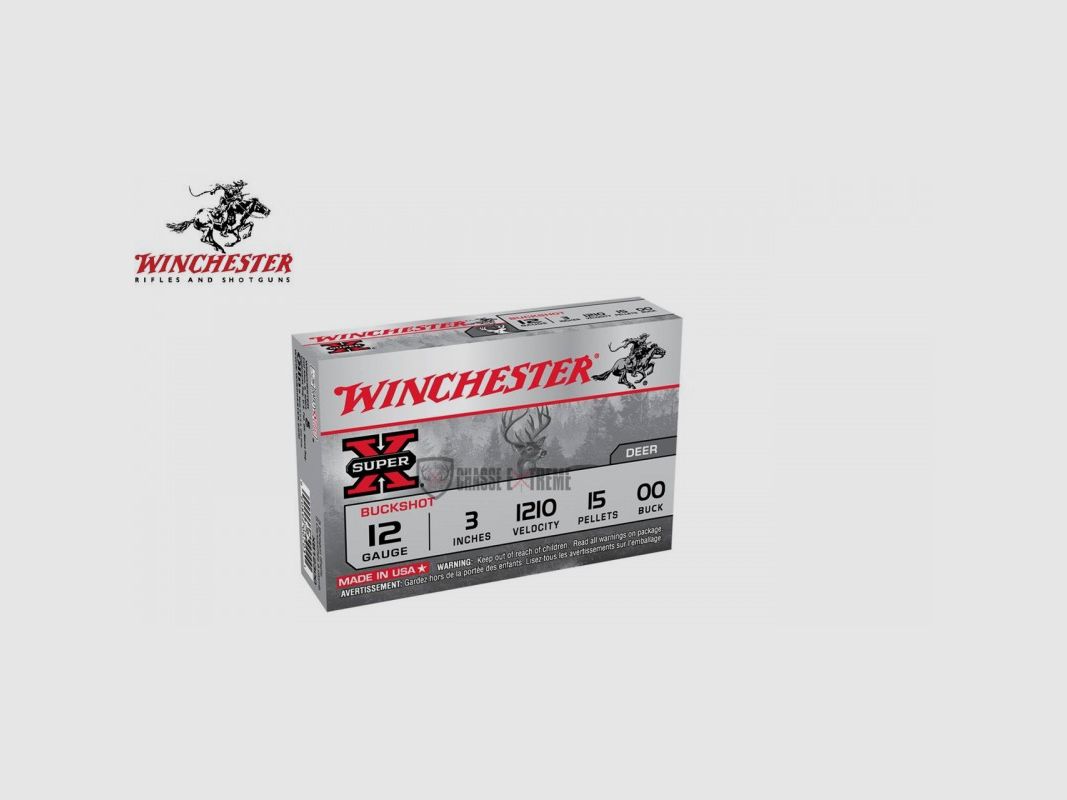 WINCHESTER Super-X Buckshot 15 Pellets cal 12/76, image 1 of 2