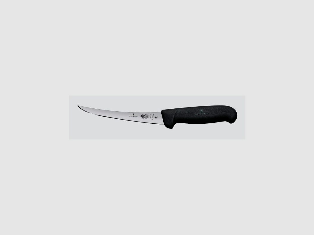 Victorinox Ausbeinmesser Fibrox gebogene, schmale, flexible Klinge 15cm Schwarz