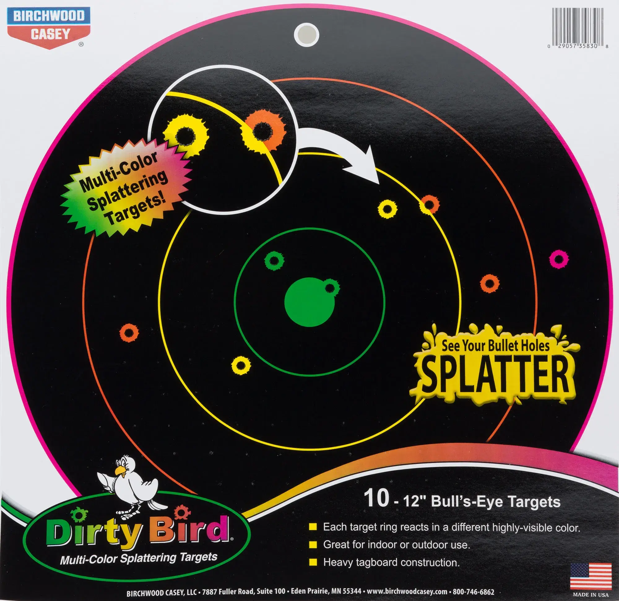Cibles Dirty Bird Multicolores Birchwood Casey 30 Cm, Bild 6 von 6