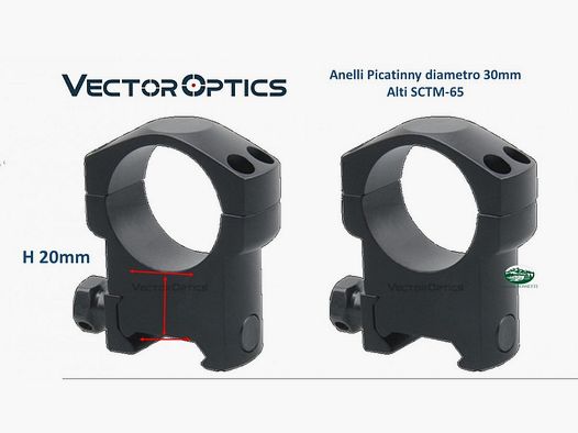 VECTOR OPTICS Picatinny-Ringe Durchmesser 30mm hoch SCTM-65