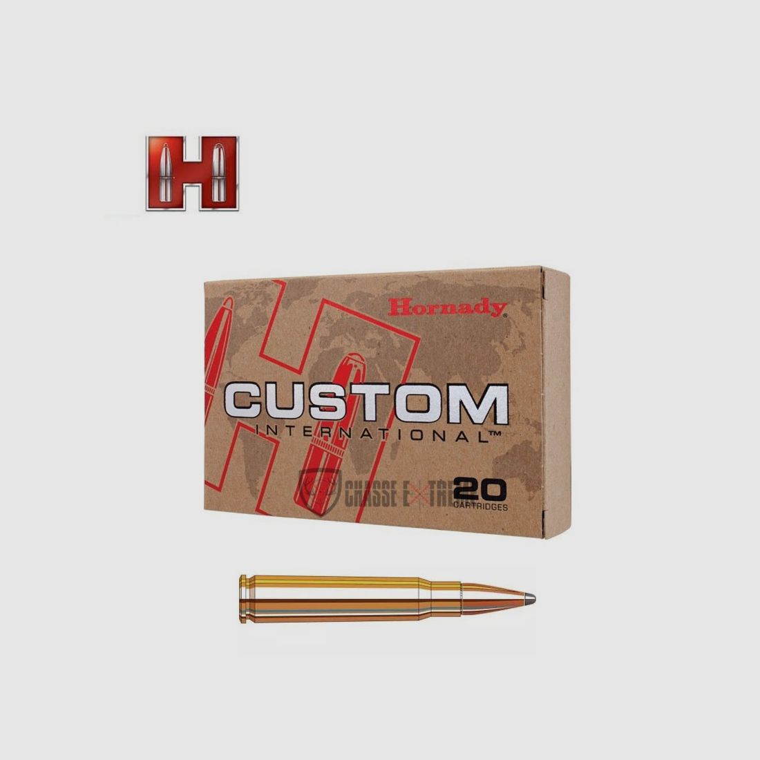 20 nabojów HORNADY Custom International 8x57 Js 195 Gr Interlock Sp