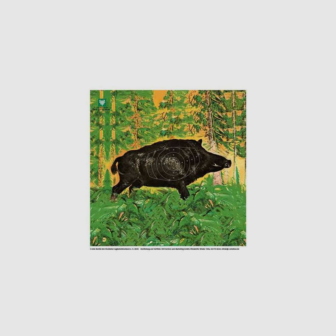 DJV Luftgewehr-Scheibe Überläufer stehend rechts, à 100