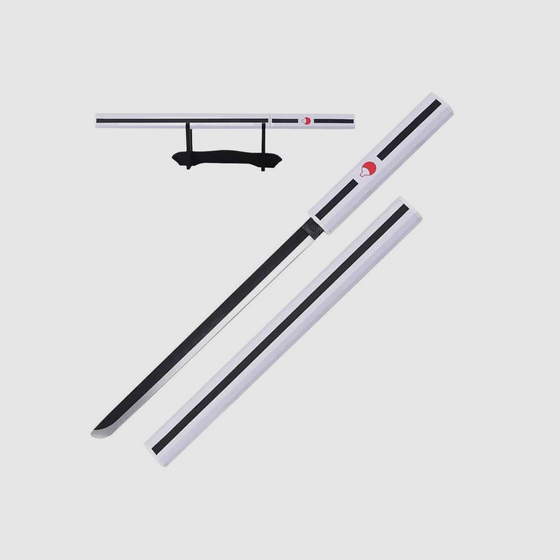 <Sasuke Uchiha Mini Katana Naruto biały z podstawą>