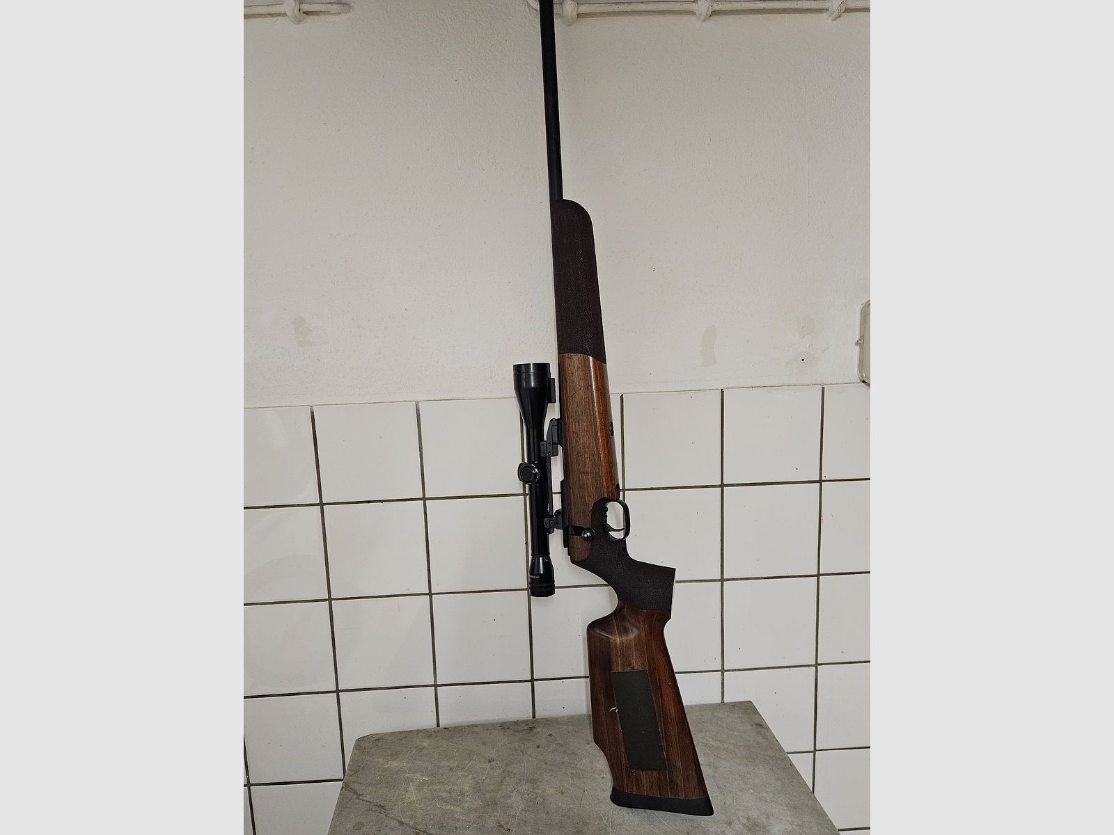 Caja de cerillas Walther con mira telescópica, calibre Hornet