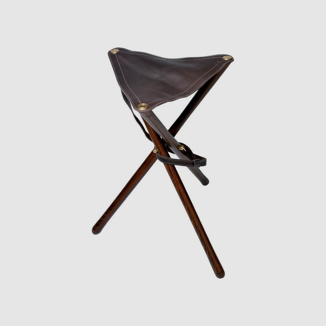 HOLZSTATIVE MIT LEDERBEZUG 65CM
