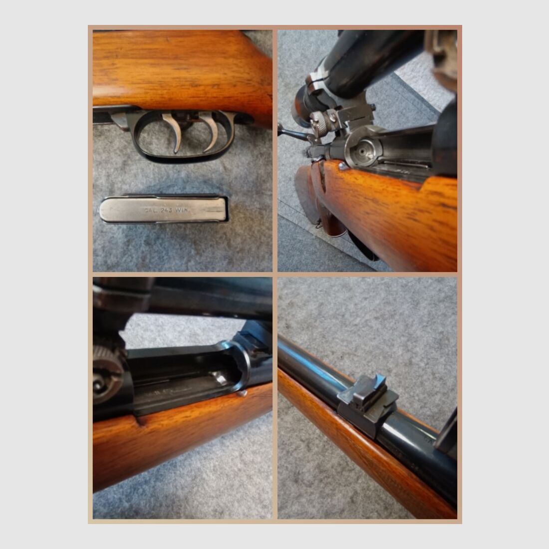 Krico Kriegeskorte Repetierstutzen mit ZF Hubertus 4fach Optik