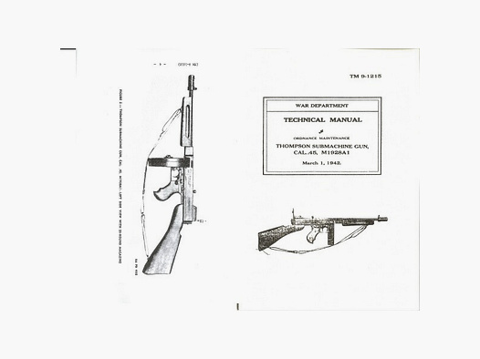 Nachdruck US-Dienstvorschrift Maschinenpistole M1928A1 Thomson