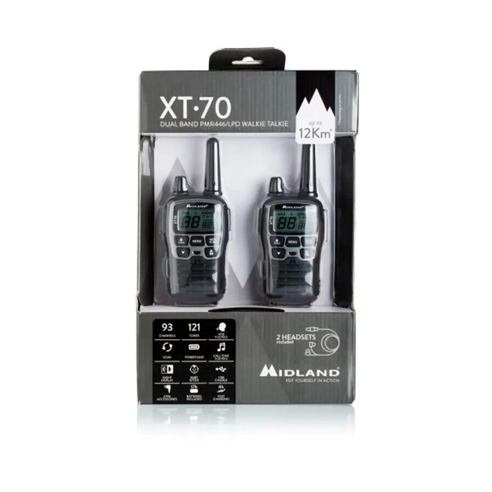 Walkie Talkie XT-70 Paar PMR446 Midland, afbeelding 3 van 5