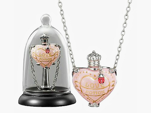 Pendant with chain and glass display case Love Potion