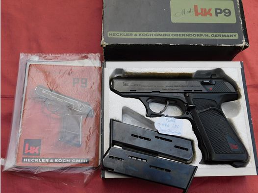 neuwertige Hk Heckler und Koch P9s 9 mm Luger mit original Verpackung, Bedin. und Reservemagazin