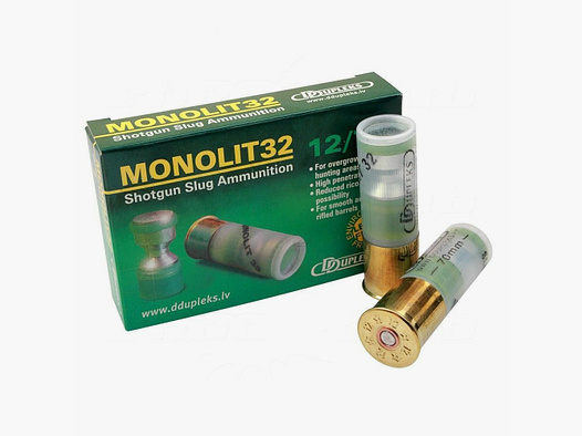 DDupleks Flintenlauf-, Jagdpatronen DDupleks Monolit 32 12/70 32g
