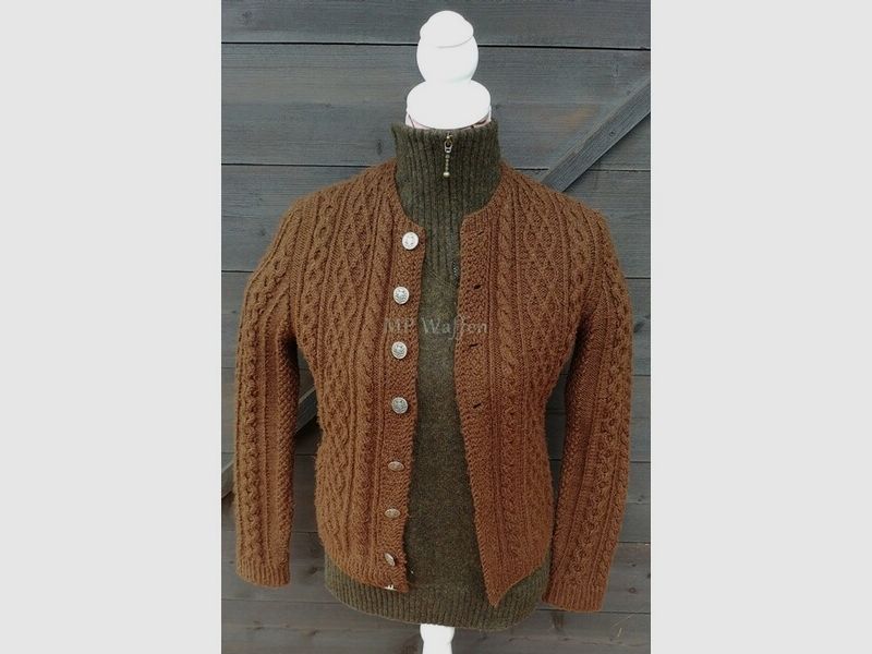 braune Trachten Strickjacke
