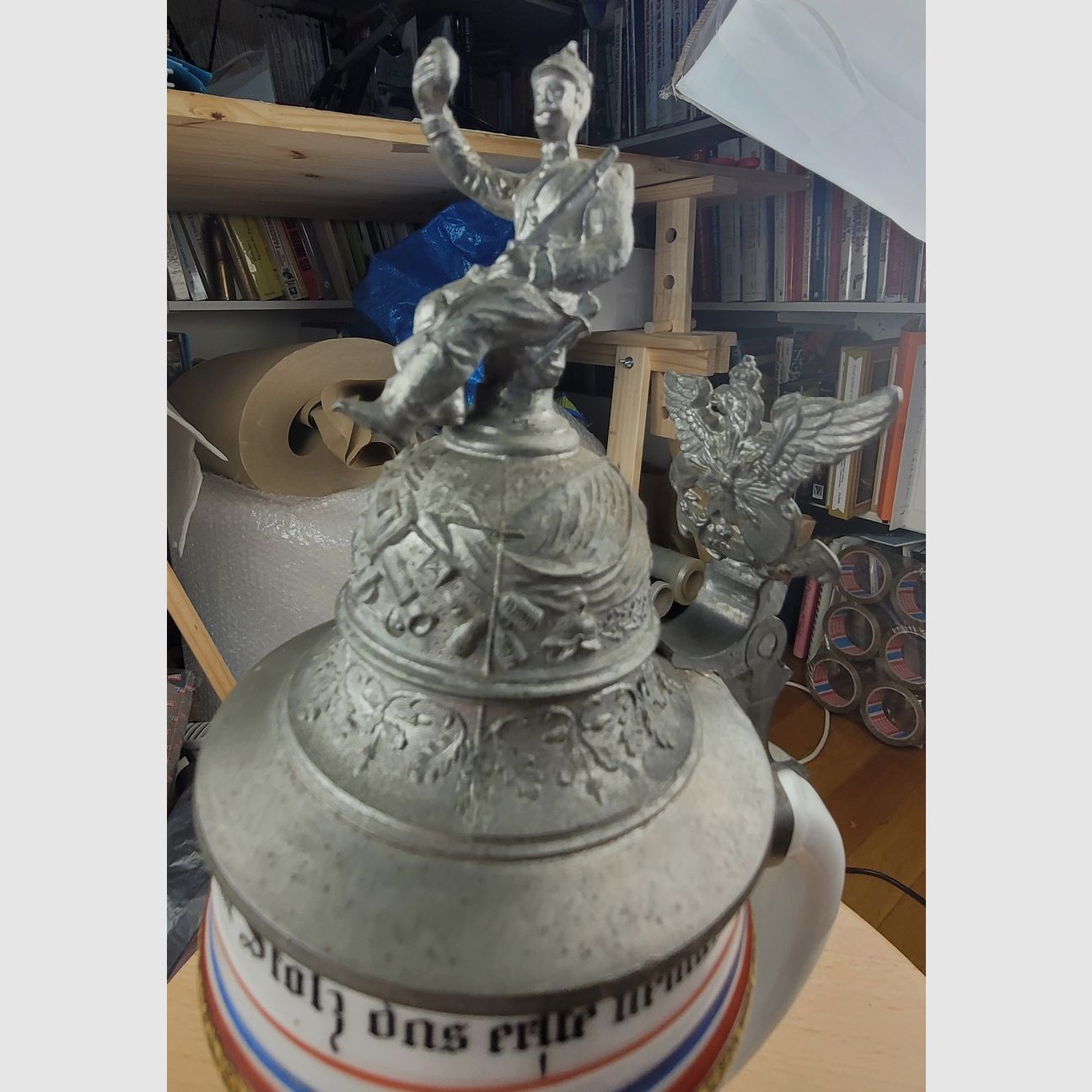 Schöne Reservistenkrug – 1. Grenadier der Badischen Garde – 1900/1902 – Lithophanie – Top Zustand!, Bild 3 von 17