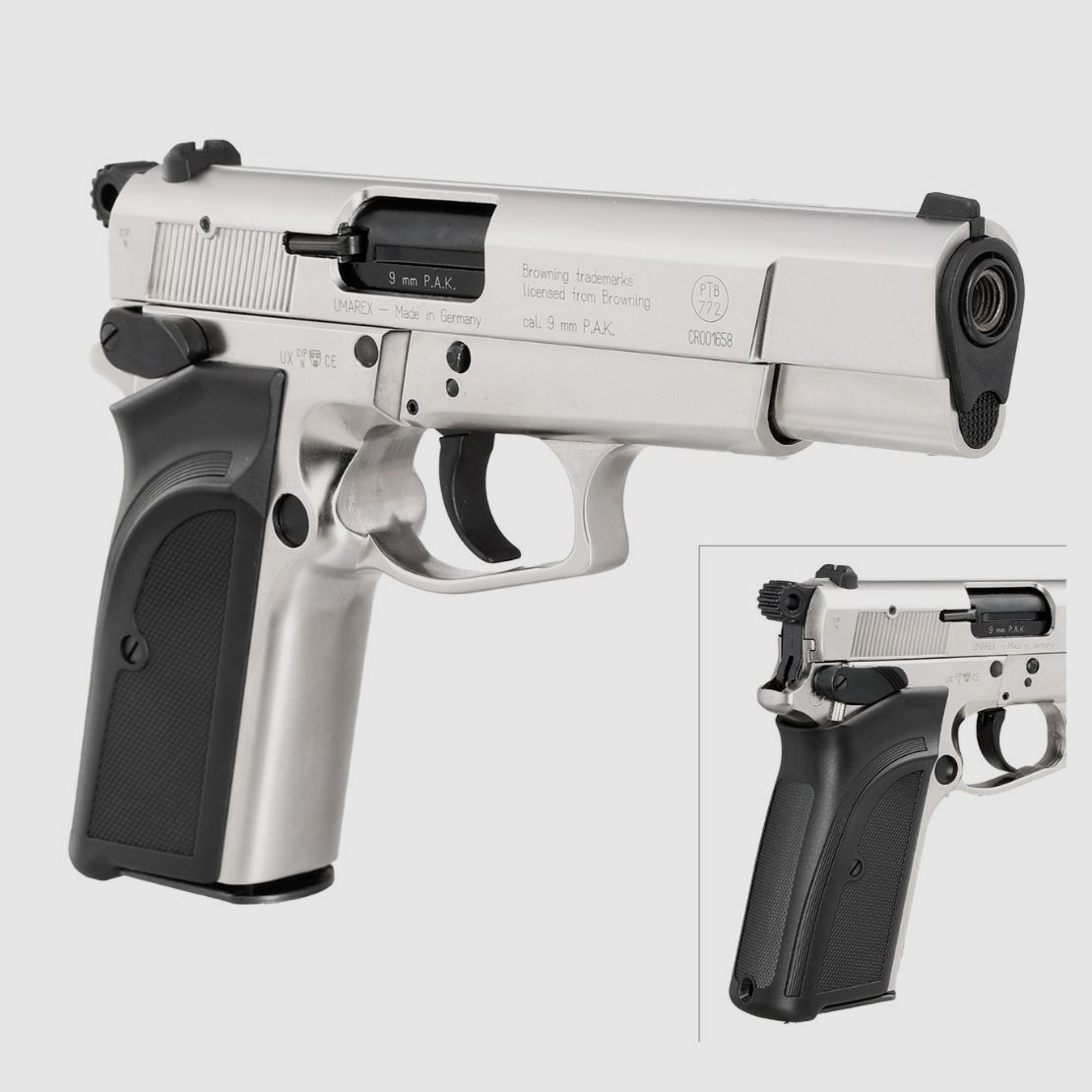 Browning GPDA 9 Schreckschusspistole 9mm PAK vernickelt 