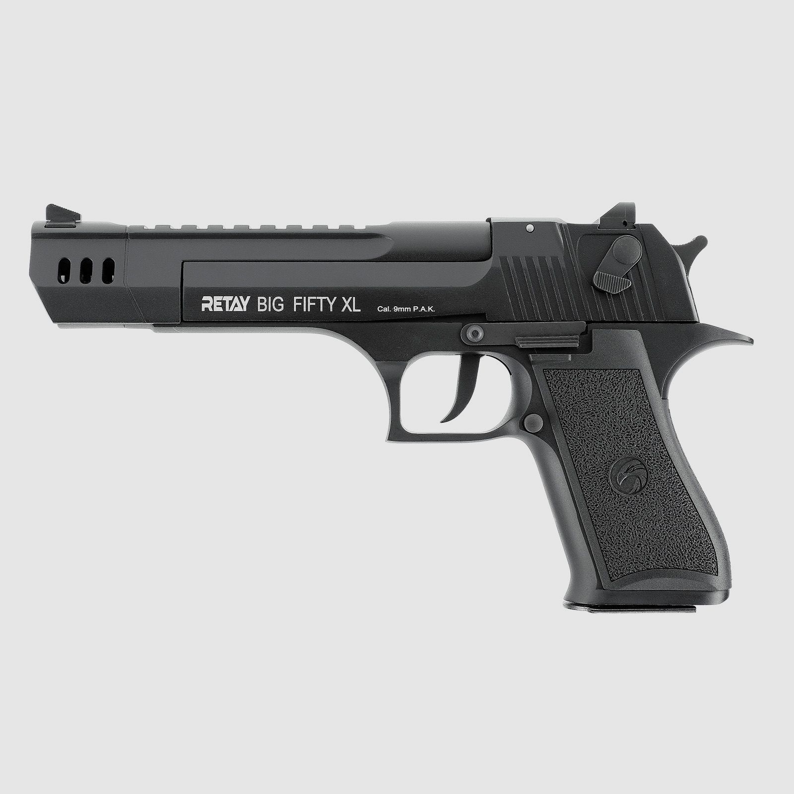 Retay Big Fifty XL Black 9mm P.A.K. pistolet à blanc, image 1 sur 2