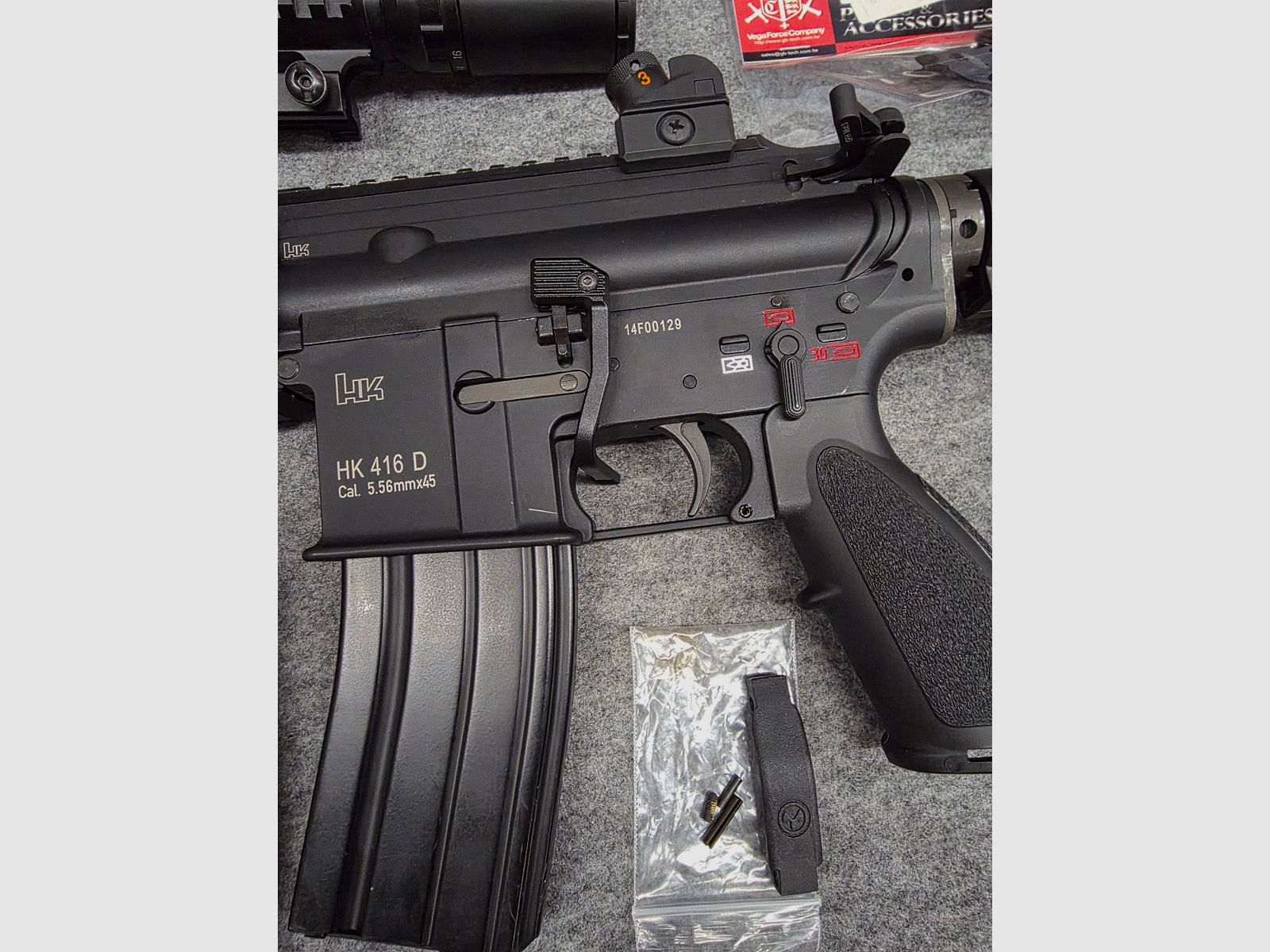 Neuwertige Gas Blowback HK416  GBB mit V3 Nozzle Stahl Bolt viel neues Zubehör Tuning Softair Gewehr ab 18 Jahre 6mm BB