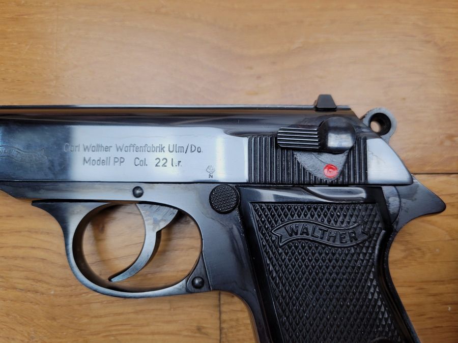 Très beau pistolet Walther PP – Semi-auto en 22LR – Rare dans ce calibre – fabrication Walther Ulm – deux chargeurs – Neuf !, image 4 sur 14