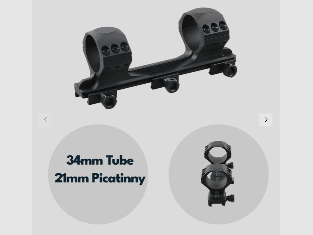 Vector Optics SCTM-60 X-Accu Blockmontage für 34mm Tubus, 21mm Picatinny, h=35mm
