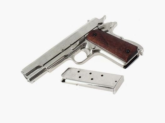 Denix Replica Pistol 1911 45 Chroom