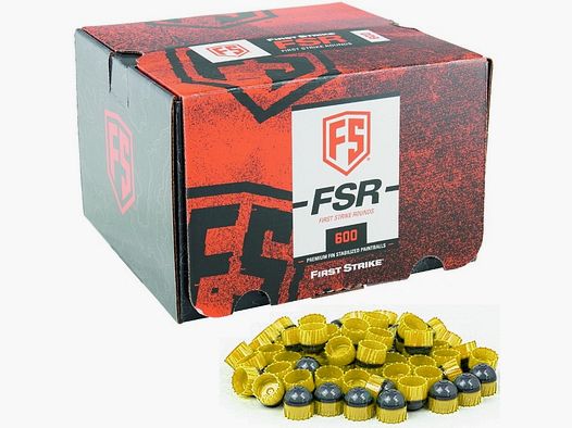 Boîte de 600 billes de peinture First Strike (gris / jaune)