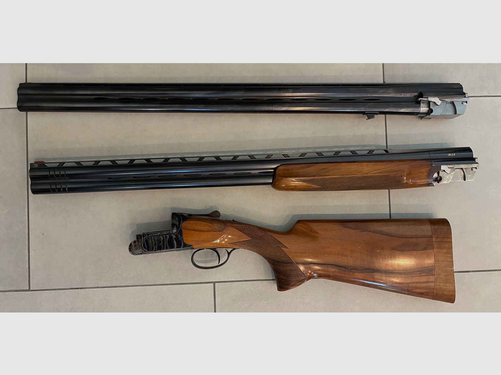 Perazzi MX8 Bockdoppelflinte 12/70 System buntgehärtet Skeet- und Jagdlauf