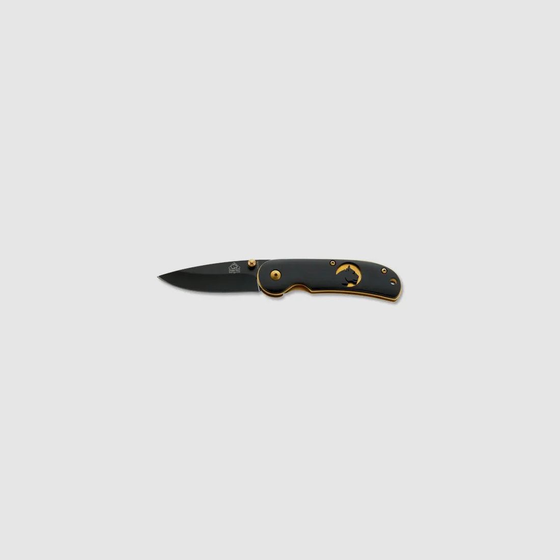 PUMA TEC Einhandmesser (Goldplatinen mit Logo)