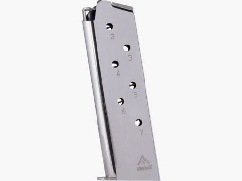 Mec-Gar Colt 1911 Magazin .45 ACP 7 Schuss / vernickelt