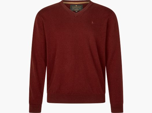 Seeland Pine V-Neck Sweater Men Merlot 3XL