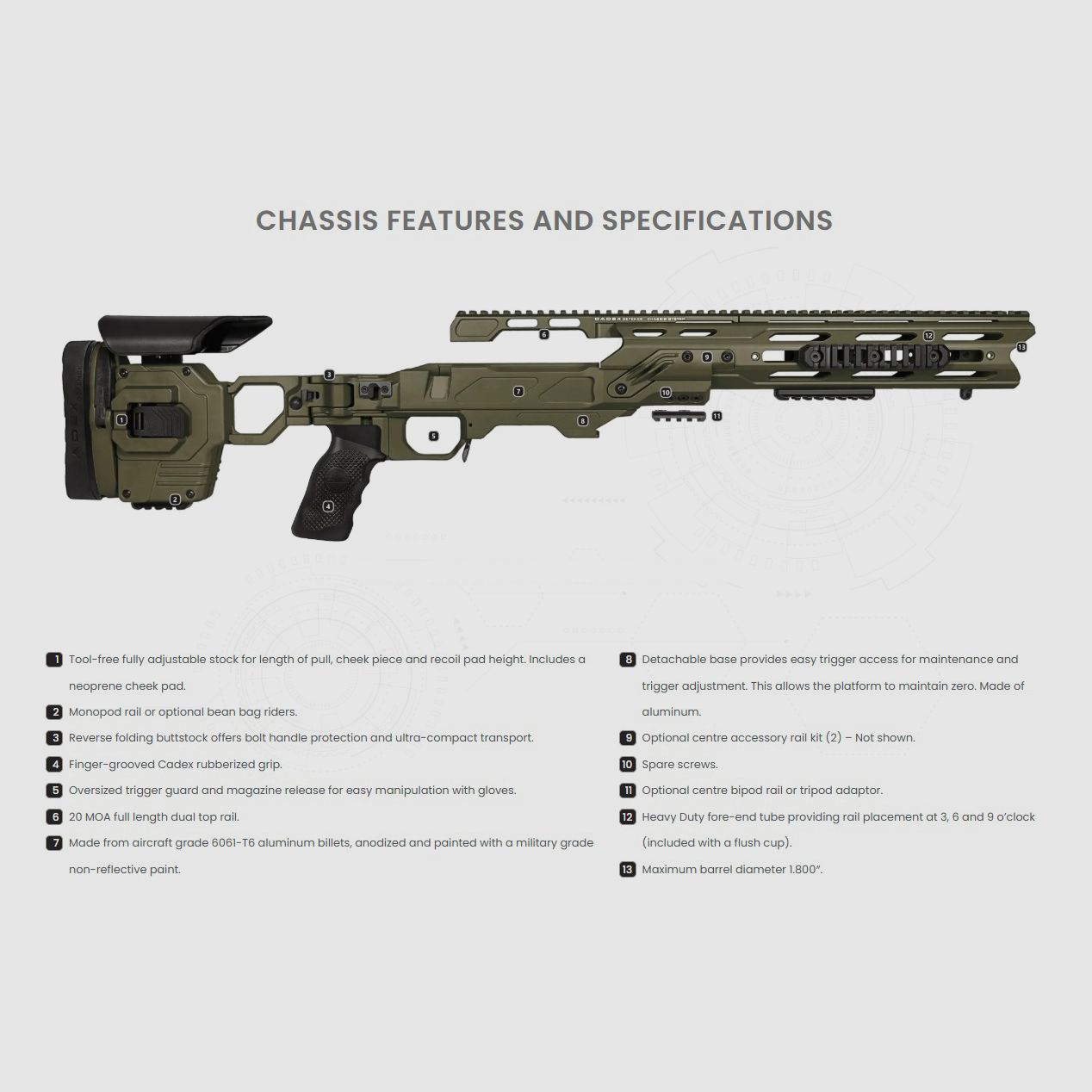 CADEX DEFENCE CDX-MC KRAKEN fusil multi-calibre .338 LM 32", image 2 sur 14
