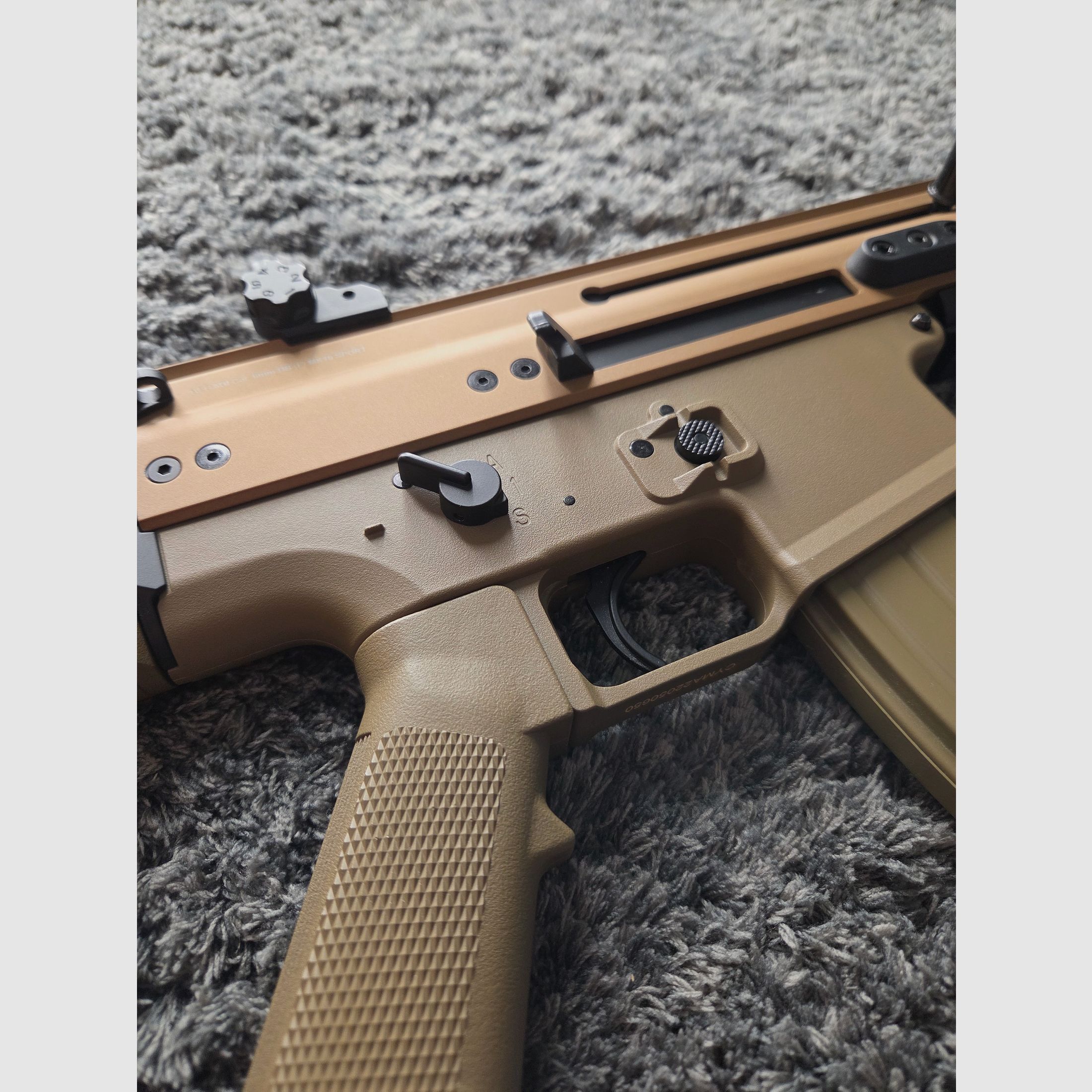 Begadi Mk16  Sport / Scar-L in Tan mit PRO FNS CNC Alu Rotary Hop Up Upgrade