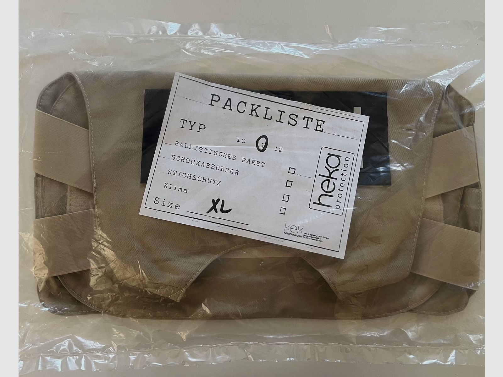 Schutzweste Polizei HEKA Second Chance XL + Zubehör!