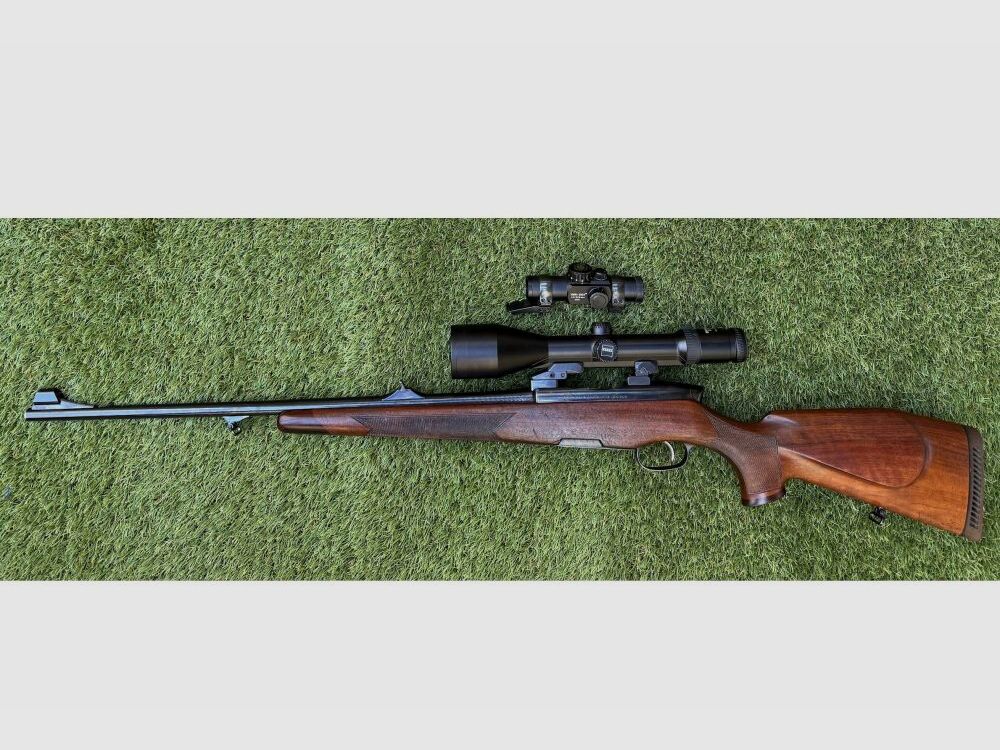 Steyr Mannlicher Luxus mit Zeiss 3-12x56 und Rotpunktvisier .308Win