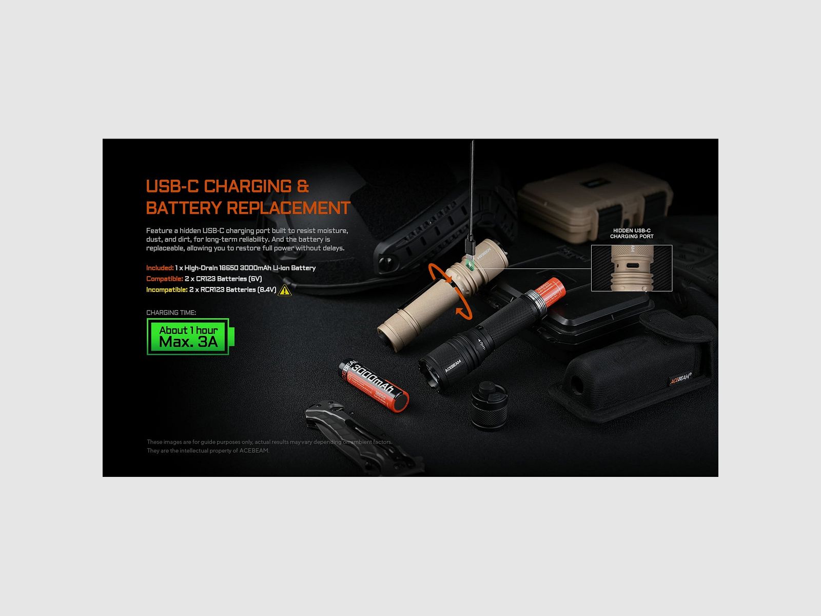 LED flashlight P16 2.0, 3,000 lumens (including battery), image 6 of 11