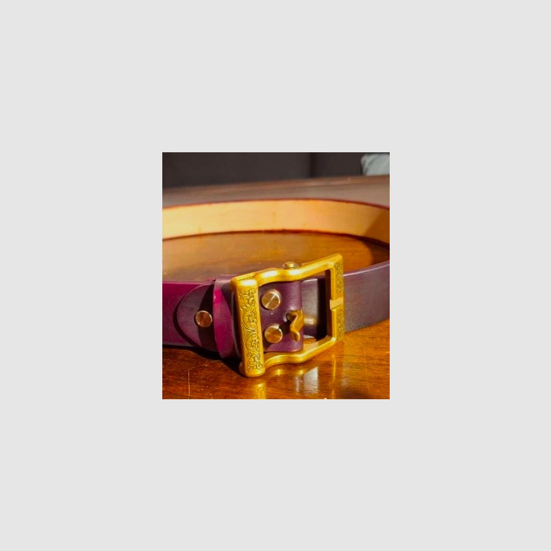 Handcrafted leather belt