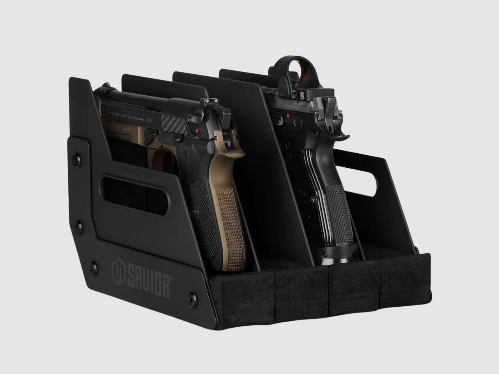 Savior - Przenośny Stojak Na Pistolety - 4 Szt. - Mobile Pistol Storage Rack - Black - RK-HAND-XFOUR-BK, zdjęcie 1 z 2