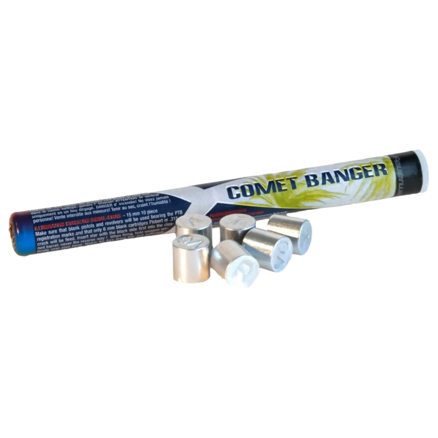 Bengalas de zinc Comet 10 tubos estrellas de señal
